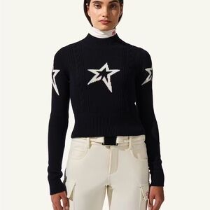 Perfect Moment Cable Merino Wool Sweater - Ski M